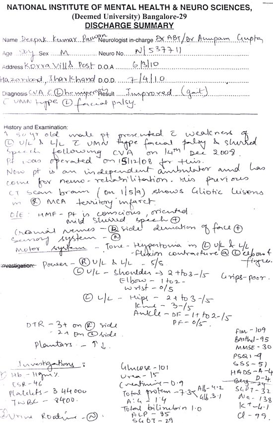 Case study stroke patient occupational therapy